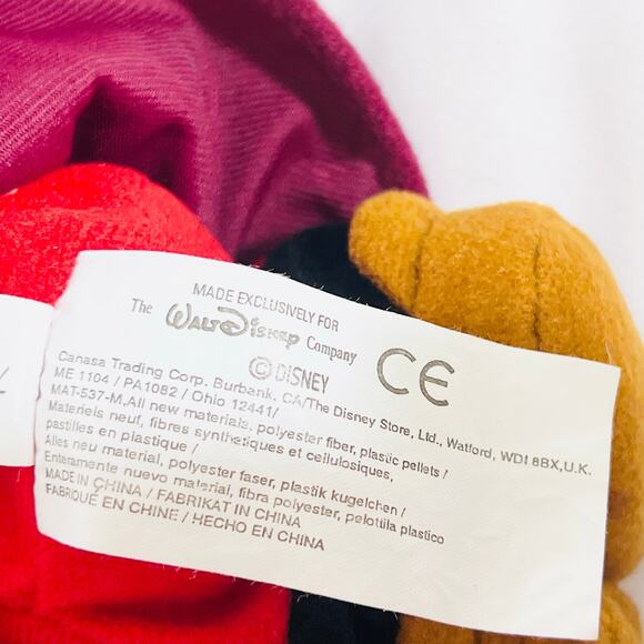 Disney Store 8” Plush Beanie Bag Mickey Goofy Pluto Lot Of 4 New With Tags - Picture 16 of 16